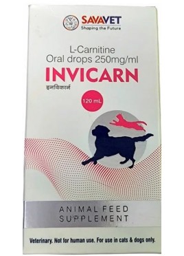 SAVAVET INVICARN ORAL DROPS 120ML FOR DOGS AND CATS